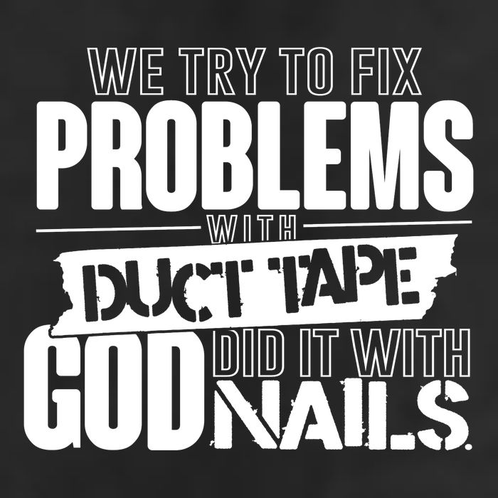 God Did It With Nails Christian Message Trucker Hat