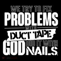 God Did It With Nails Christian Message Visor