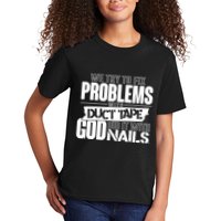 God Did It With Nails Christian Message Kids T-Shirt