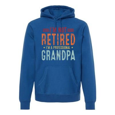 Grandparent's Day I'm Not Retired I'm A Professional Grandpa Gift Premium Hoodie