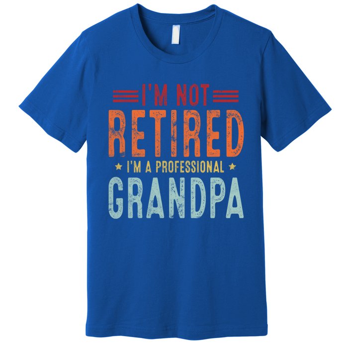 Grandparent's Day I'm Not Retired I'm A Professional Grandpa Gift Premium T-Shirt