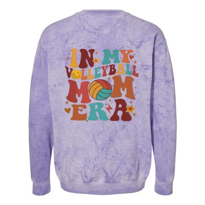 Game Day In My Volleyball Mom Era Back And Front Side Colorblast Crewneck Sweatshirt