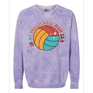 Game Day In My Volleyball Mom Era Back And Front Side Colorblast Crewneck Sweatshirt