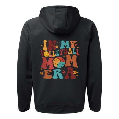 Game Day In My Volleyball Mom Era Back And Front Side Performance Fleece Hoodie