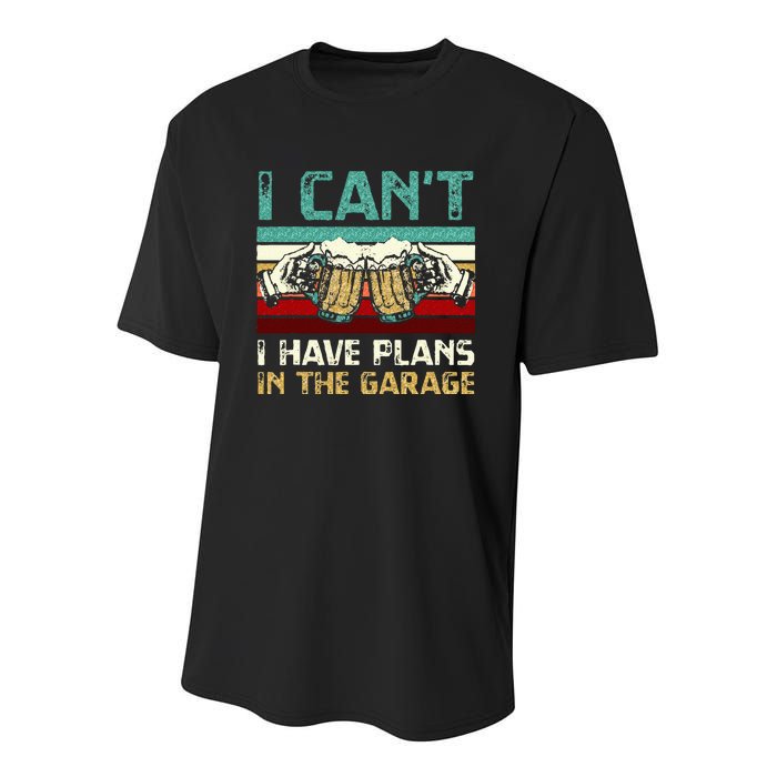 Garage Drinker I Can’t I Have Plans In The Garage Beer Youth Performance Sprint T-Shirt