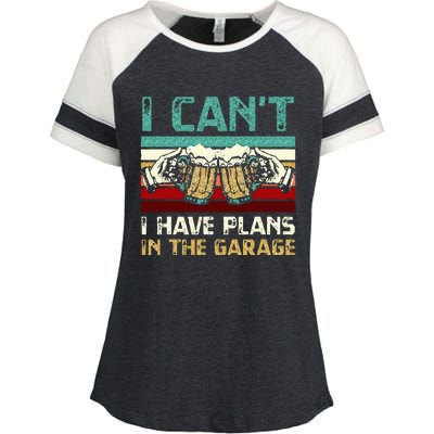 Garage Drinker I Can’t I Have Plans In The Garage Beer Enza Ladies Jersey Colorblock Tee