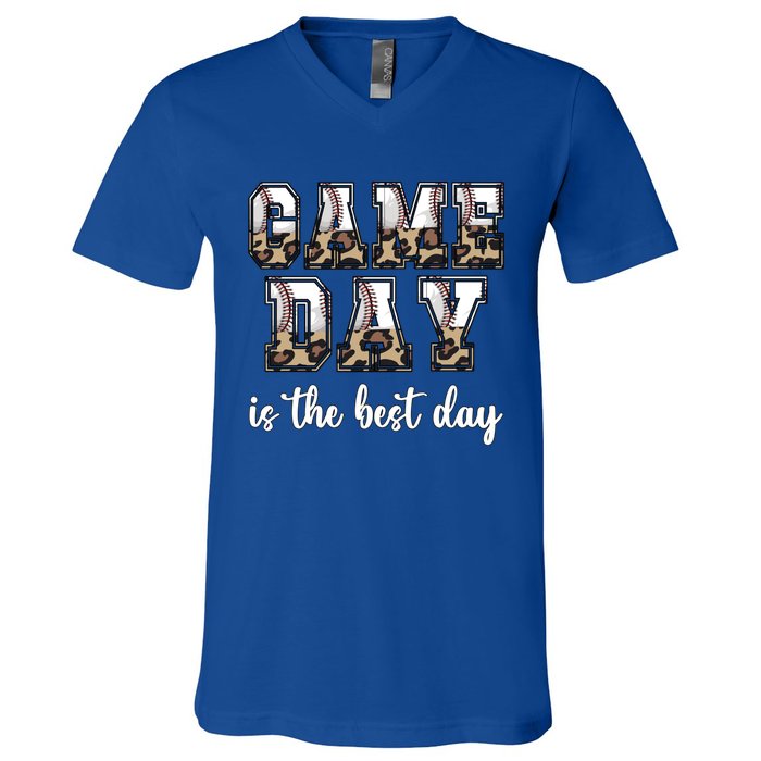 Game Day Is The Best Day Baseball Game Day Meaningful Gift V-Neck T-Shirt