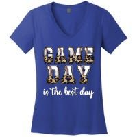 Game Day Is The Best Day Baseball Game Day Meaningful Gift Women's V-Neck T-Shirt