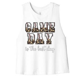 Game Day Is The Best Day Baseball Game Day Meaningful Gift Women's Racerback Cropped Tank