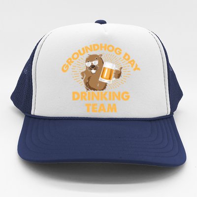 Groundhog Day Ing Team Groundhog Day Beer Lover Gift Trucker Hat