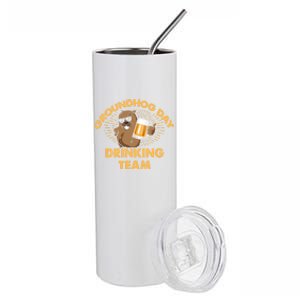 Groundhog Day Ing Team Groundhog Day Beer Lover Gift Stainless Steel Tumbler