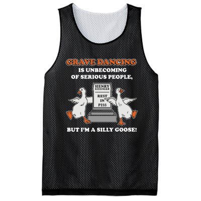 Grave Dancing Is Unbecoming Of Serious People But I’M A Silly Goose Mesh Reversible Basketball Jersey Tank