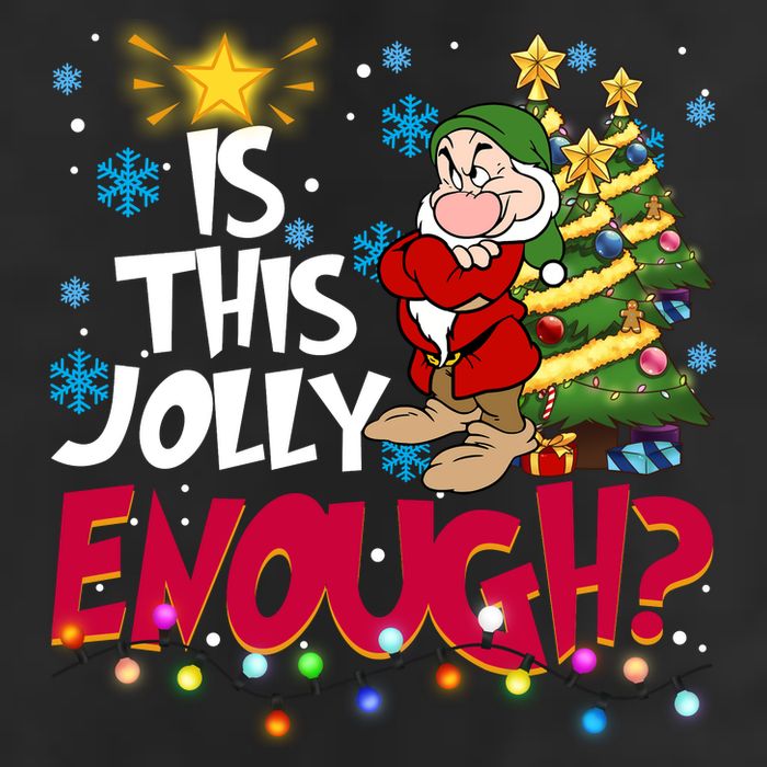 Grumpy Dwarf Is This Jolly Enough Christmas Lights Grumpy Dwarf Cool Comfort Performance Bucket Hat