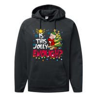 Grumpy Dwarf Is This Jolly Enough Christmas Lights Grumpy Dwarf Performance Fleece Hoodie