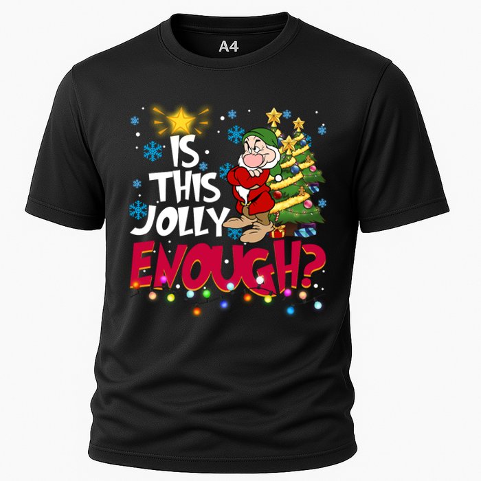 Grumpy Dwarf Is This Jolly Enough Christmas Lights Grumpy Dwarf Cooling Performance Crew T-Shirt