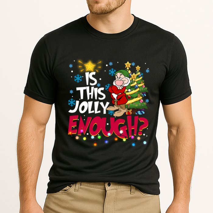 Grumpy Dwarf Is This Jolly Enough Christmas Lights Grumpy Dwarf Cooling Performance Crew T-Shirt