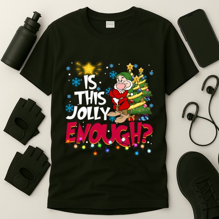 Grumpy Dwarf Is This Jolly Enough Christmas Lights Grumpy Dwarf T-Shirt