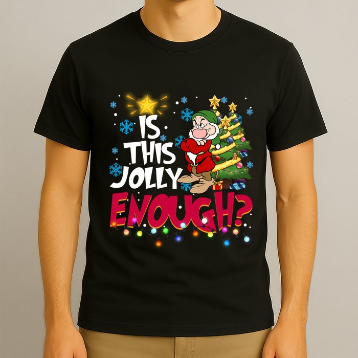 Grumpy Dwarf Is This Jolly Enough Christmas Lights Grumpy Dwarf T-Shirt