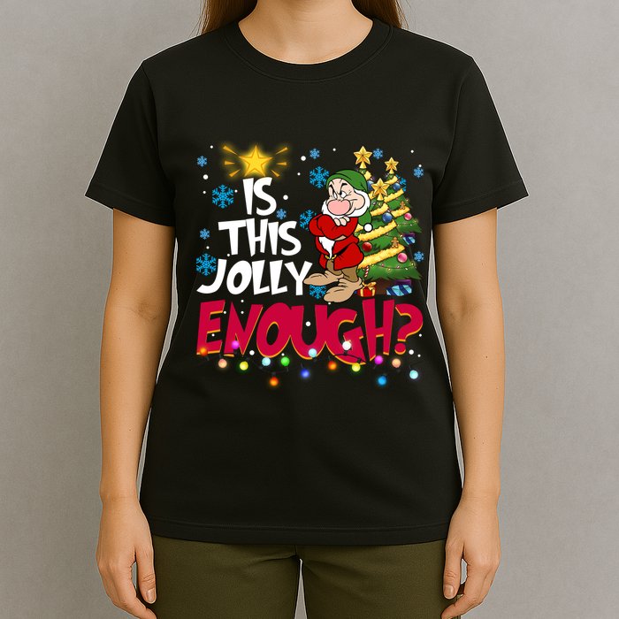 Grumpy Dwarf Is This Jolly Enough Christmas Lights Grumpy Dwarf T-Shirt