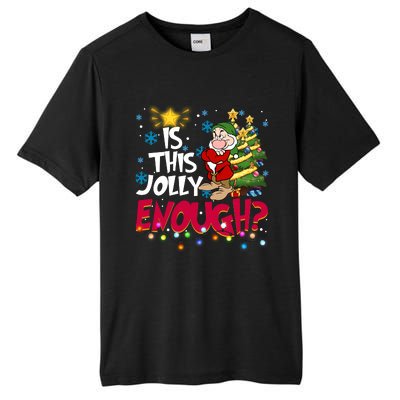 Grumpy Dwarf Is This Jolly Enough Christmas Lights Grumpy Dwarf Tall Fusion ChromaSoft Performance T-Shirt