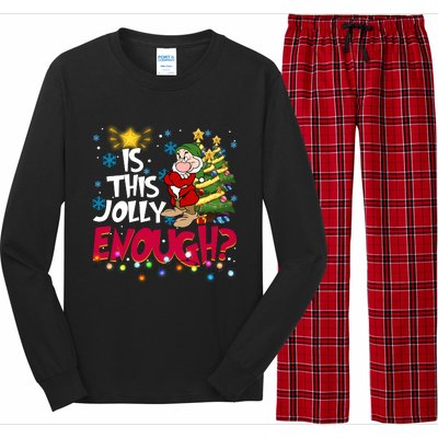 Grumpy Dwarf Is This Jolly Enough Christmas Lights Grumpy Dwarf Long Sleeve Pajama Set