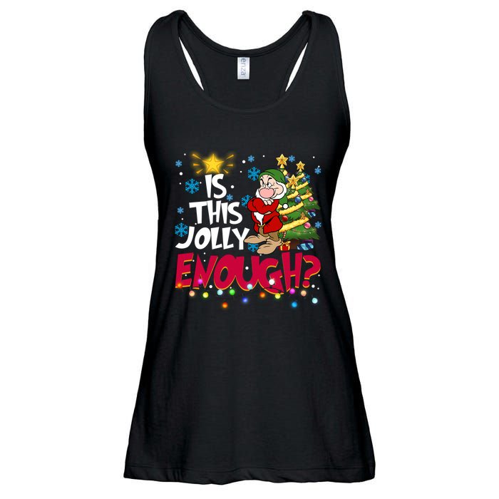 Grumpy Dwarf Is This Jolly Enough Christmas Lights Grumpy Dwarf Ladies Essential Flowy Tank