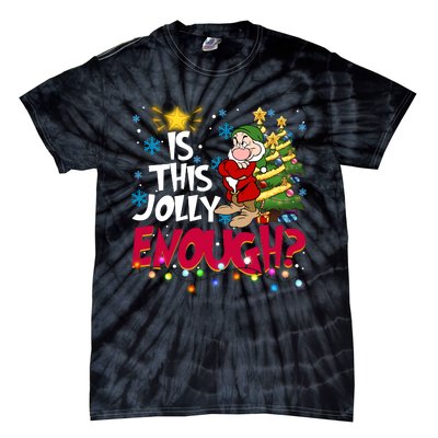 Grumpy Dwarf Is This Jolly Enough Christmas Lights Grumpy Dwarf Tie-Dye T-Shirt