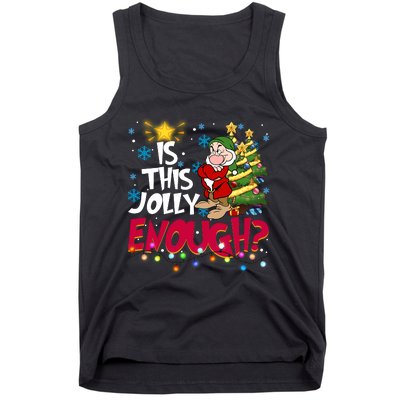 Grumpy Dwarf Is This Jolly Enough Christmas Lights Grumpy Dwarf Tank Top