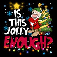 Grumpy Dwarf Is This Jolly Enough Christmas Lights Grumpy Dwarf Toddler T-Shirt