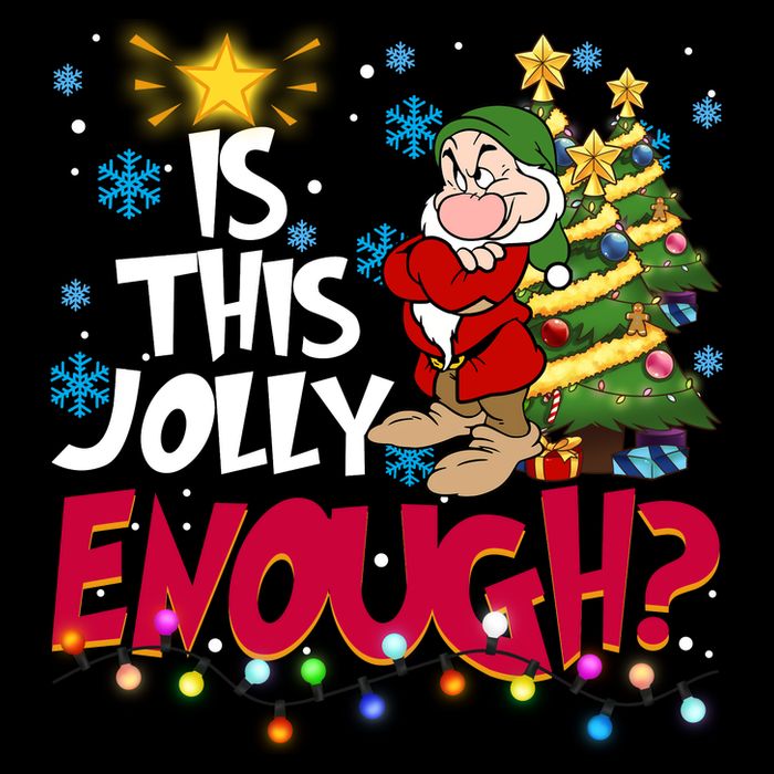 Grumpy Dwarf Is This Jolly Enough Christmas Lights Grumpy Dwarf Toddler T-Shirt