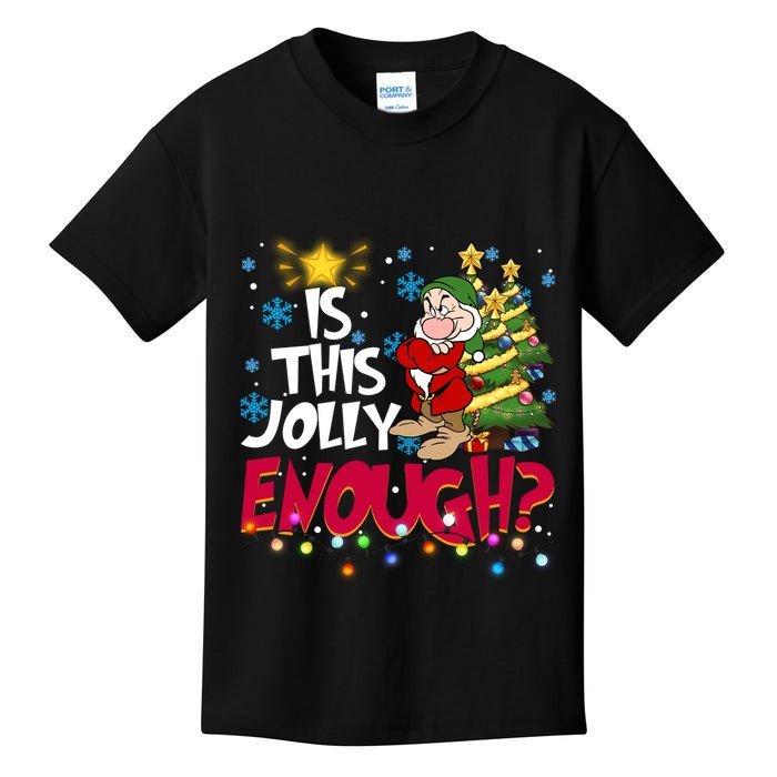Grumpy Dwarf Is This Jolly Enough Christmas Lights Grumpy Dwarf Kids T-Shirt