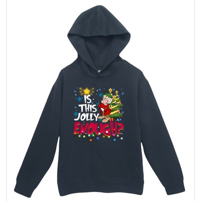 Grumpy Dwarf Is This Jolly Enough Christmas Lights Grumpy Dwarf Urban Pullover Hoodie