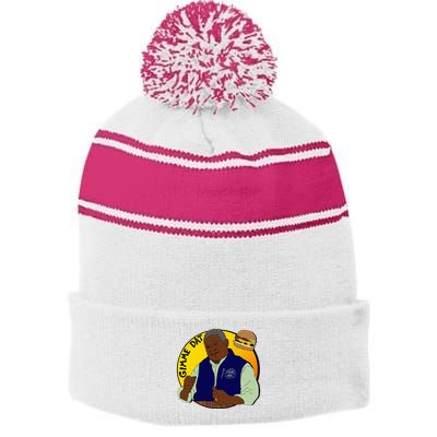 Gimme Dat I Think You Should Leave Stripe Pom Pom Beanie