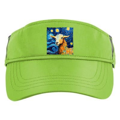 Goat Design In The Style Of Van Goghs Iconic Starry Night Adult Drive Performance Visor