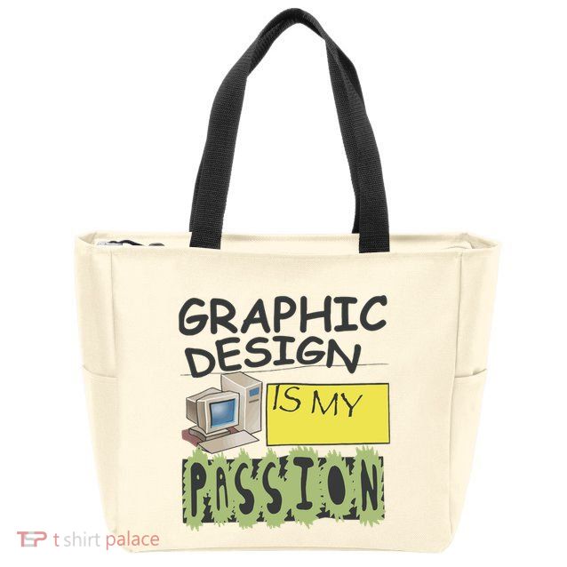 Graphic Design Is My Passion Zip Tote Bag