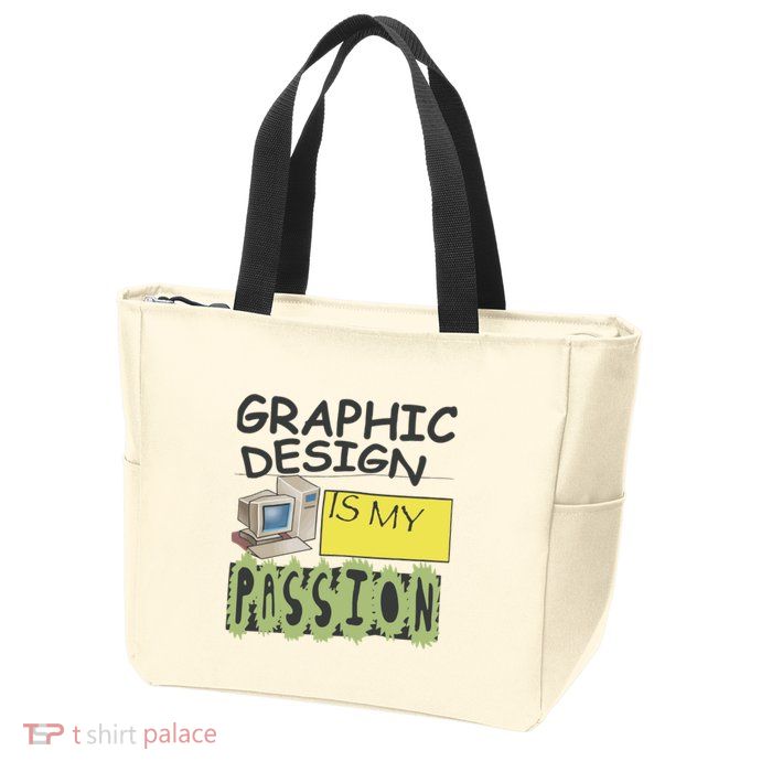 Graphic Design Is My Passion Zip Tote Bag