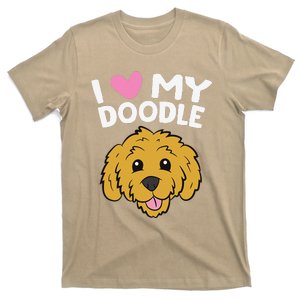 Goldendoodle Dog I Love My Doodle Funny Pet Goldendoodle T-Shirt