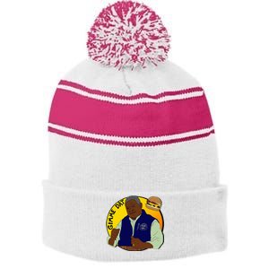 Gimme Dat I Think You Should Leave Stripe Pom Pom Beanie