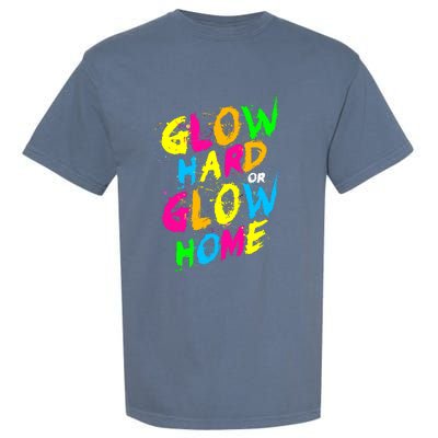 Glow Design In Bright Colors 80s Theme Garment-Dyed Heavyweight T-Shirt