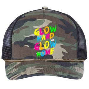 Glow Design In Bright Colors 80s Theme Retro Rope Trucker Hat Cap