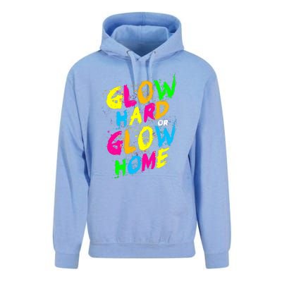 Glow Design In Bright Colors 80s Theme Unisex Surf Hoodie