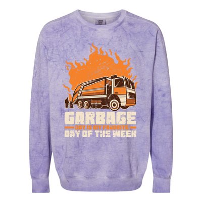 Garbage Day Is My Favorite Day Of The Week Gift Colorblast Crewneck Sweatshirt