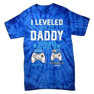 Gamer Dad I Leveled Up To Daddy 2024 Funny Soon To Be Dad Great Gift Tie-Dye T-Shirt