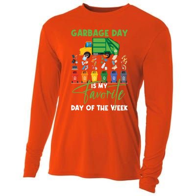 Garbage Day Is My Favorite Day Of The Week Truck Trash Cute Gift Cooling Performance Long Sleeve Crew