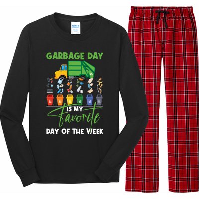 Garbage Day Is My Favorite Day Of The Week Truck Trash Cute Gift Long Sleeve Pajama Set