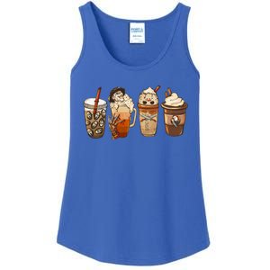 Groovy Dead Inside But Caffeinated Horror Halloween Movie Cool Gift Ladies Essential Tank