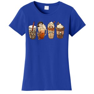 Groovy Dead Inside But Caffeinated Horror Halloween Movie Cool Gift Women's T-Shirt