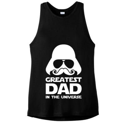 Greatest Dad In The Universe Ladies PosiCharge Tri-Blend Wicking Tank