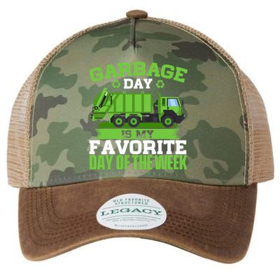 Garbage Day Is My Favorite Day Trash Waste Truck Collector Legacy Tie Dye Trucker Hat