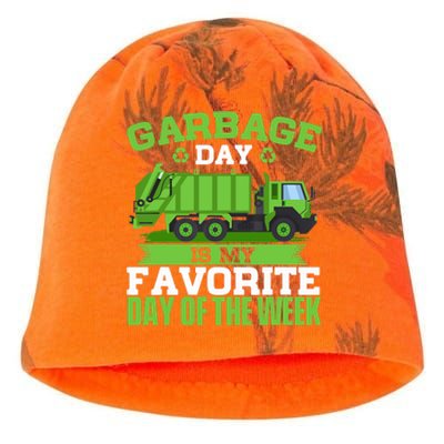 Garbage Day Is My Favorite Day Trash Waste Truck Collector Kati - Camo Knit Beanie